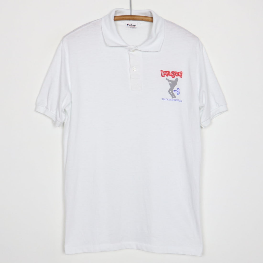 1987 David Bowie The Glass Spider Tour Crew Shirt: 1987 David Bowie The Glass Spider Tour Crew Shirt Original 1987 David Bowie The Glass Spider Tour Crew Shirt. This is a true vintage shirt, not a modern reproduction. Sizes vary so please use measurem