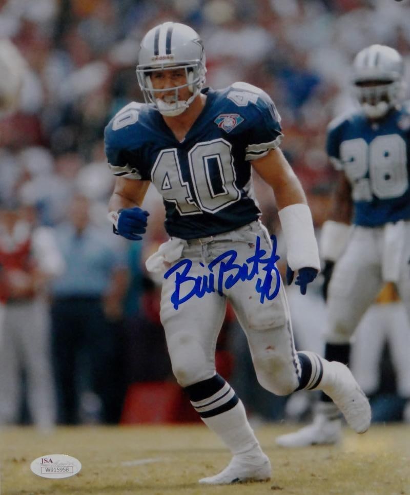 Bill Bates Autographed Dallas Cowboys 8x10 Vertical On Field Photo- JSA W: Bill Bates Autographed Dallas Cowboys 8x10 Vertical On Field Photo- JSA W Sport: Football Product: Photo Original/Reprint: Original Pre-Owned The MYNT Guarantee: While the lot images are representativ