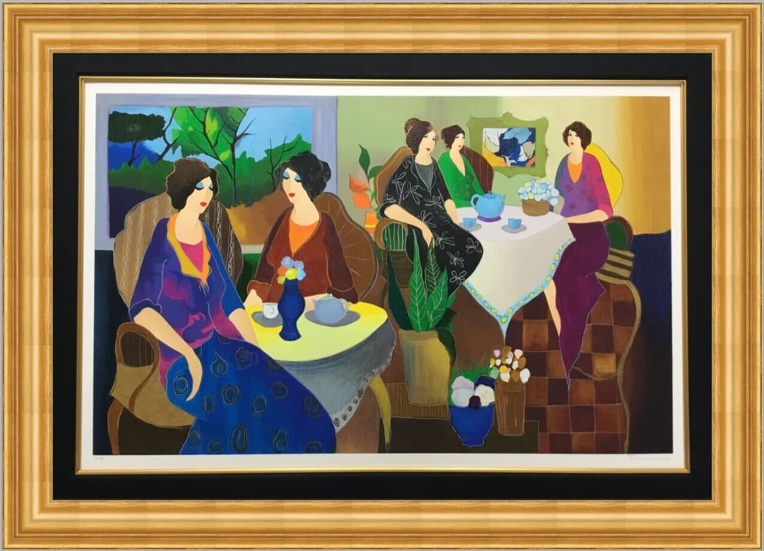 Itzchak Tarkay Morning Social L/ED AP Signed & Numbered Serigraph Custom Framed: Itzchak Tarkay Morning Social L/ED AP Signed & Numbered Serigraph Custom Framed Artist: Itzchak Tarkay Unit Of Sale: Single Piece Signed By: Itzchak Tarkay Size: Large Item Length: 44 in Region Of Ori