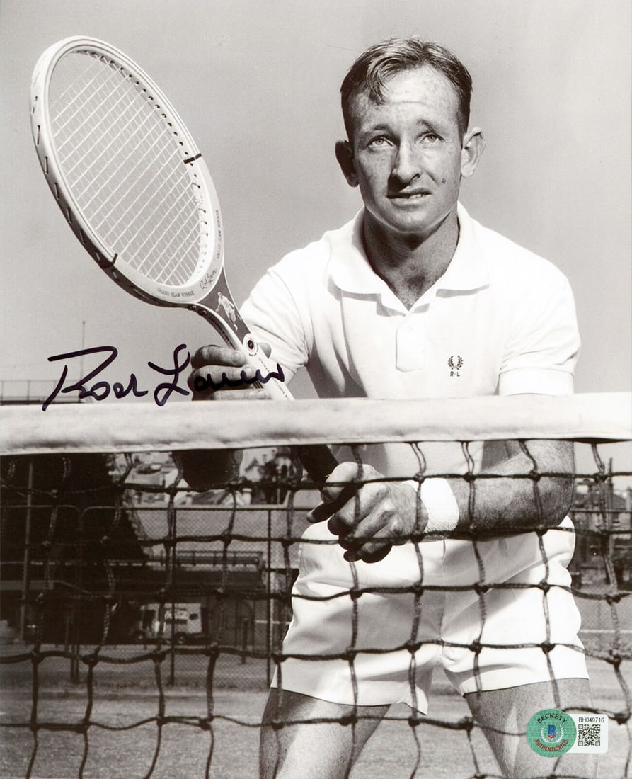 Rod Laver Signed 8x10 Black & White Photo Autographed BAS #BH049716: Rod Laver Signed 8x10 Black & White Photo Autographed BAS #BH049716 Product: Ball Hat Index Card Lithograph Print Magazine Photo Plaque Sport: Tennis Original/Reprint: Original Player: Rod Laver Autog
