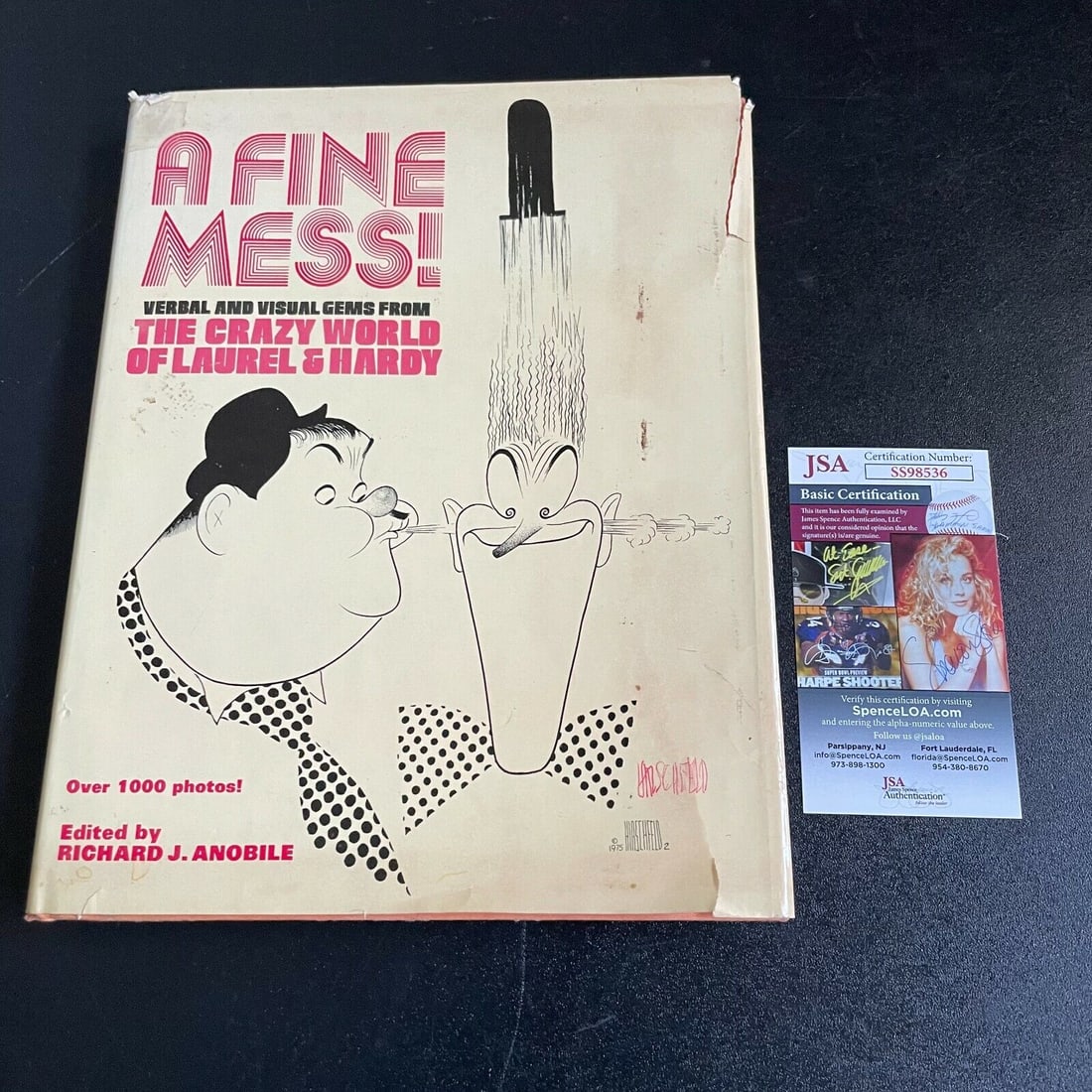 Al Hirschfeld Signed Laurel & Hardy Book Caricaturist With JSA COA: Al Hirschfeld Signed Laurel & Hardy Book Caricaturist With JSA COA Industry: Movies Original/Reproduction: Original Pre-Owned The MYNT Guarantee: While the lot images are representative of the item, t