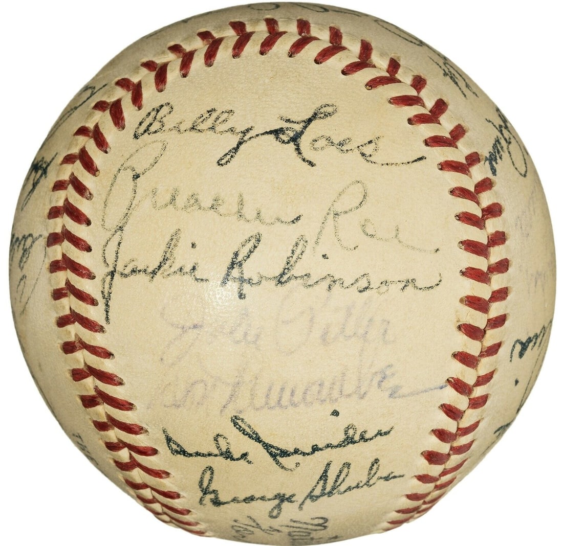 Jackie Robinson Roy Campanella 1950 Brooklyn Dodgers Signed Baseball PSA DNA COA: Jackie Robinson Roy Campanella 1950 Brooklyn Dodgers Signed Baseball PSA DNA COA Product: Ball Sport: Baseball-MLB Autograph Authentication: Professional Sports Authenticator (PSA) Team: Brooklyn Dodg