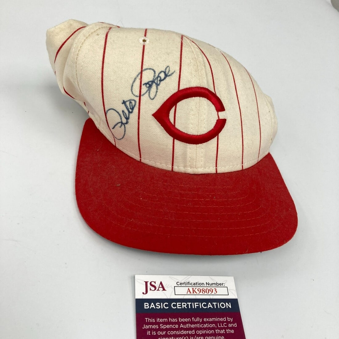 Pete Rose Signed Cincinnati Reds Hat JSA COA: Pete Rose Signed Cincinnati Reds Hat JSA COA Sport: Baseball Player: Pete Rose Signed: Yes Original/Reprint: Original Autograph Authentication: James Spence Authentication (JSA) Product: Hat Team: Cin