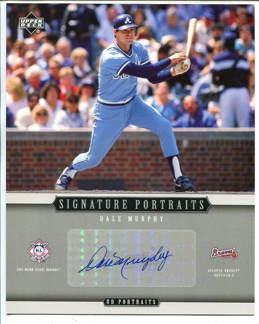 Dale Murphy Signed Upper Deck Signature Portraits 8x10 Autographed Braves 80441: Dale Murphy Signed Upper Deck Signature Portraits 8x10 Autographed Braves 80441 Sport: Baseball-MLB Product: Portrait Card Original/Reprint: Original Player: Dale Murphy Team: Braves Autograph Authent