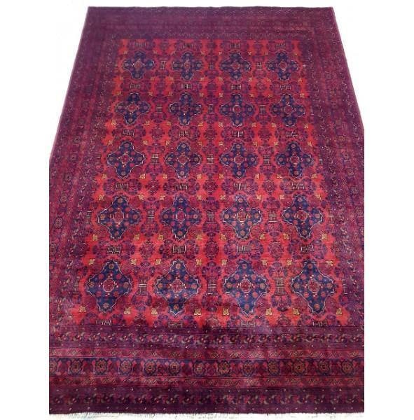11 x 8 Khal Momadi Afghan Tribal Rug: 11 x 8 Khal Momadi Afghan Tribal Rug Free continental US Shipping Size in Feet: Width: 8.0 x Length: 11.3 Size in Inches: Width: 96 in x Length: 135 in Rug Type: Area Rug Colors: Red Weave: Hand-Knott
