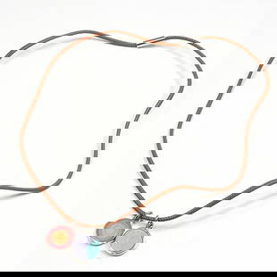 Hermes Pendant Eclipse Acidure Necklace Clous de Sel Sun Moon Lacquered Metal Leather: Hermes Pendant Eclipse Acidure Necklace Clous de Sel Sun Moon Lacquered Metal Leather Brand: Hermes Line: Clous Country of Origin: France Necklace Type: Necklace Gender: Women Material: Lacquer