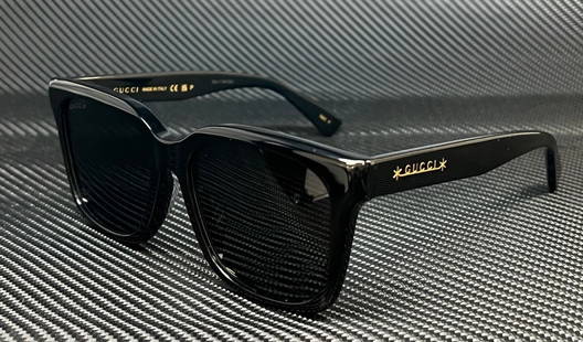 GUCCI GG1175SK 001 Black Grey Unisex 56 mm Large Sunglasses: GUCCI GG1175SK 001 Black Grey Unisex 56 mm Large Sunglasses Frame Color: Black Type: Sunglasses New The Mynt Guarantee: All items in this auction are guaranteed to be 100% authentic. At Your