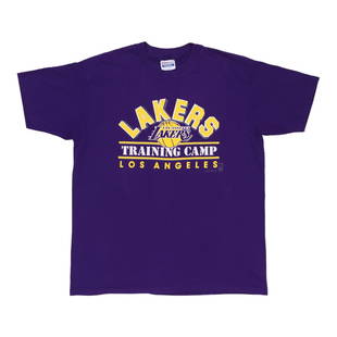 1980s Los Angeles Lakers Training Camp Shirt: 1980s Los Angeles Lakers Training Camp Shirt Original 1980s Los Angeles Lakers Training Camp Shirt. This is a true vintage shirt, not a modern reproduction. Sizes vary so please use measurements for