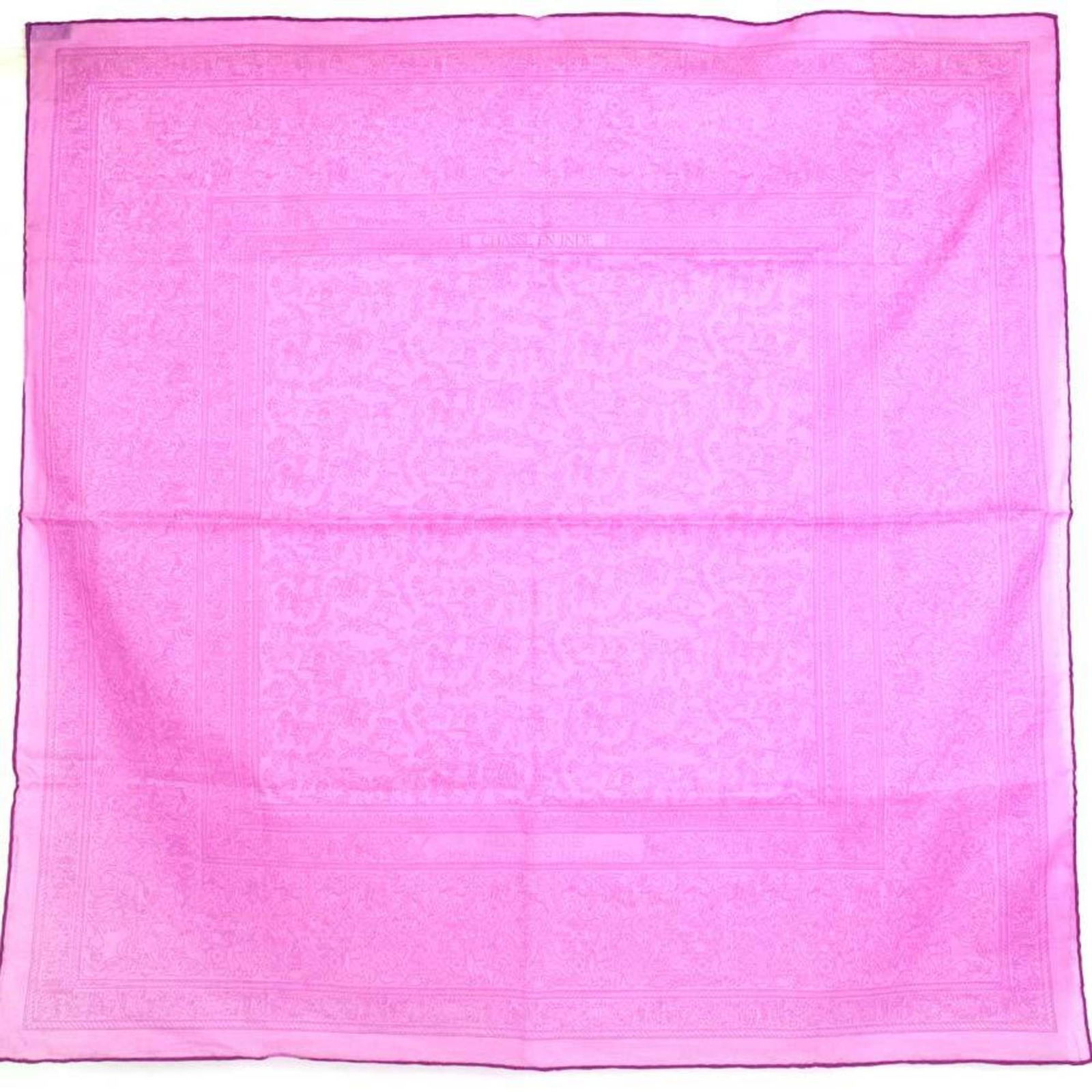Hermes HERMES scarf CHASSE EN INDE cotton purple ladies e55877a: Hermes HERMES scarf CHASSE EN INDE cotton purple ladies e55877a Brand: Hermes Country of Origin: France Type: Scarf Gender: Women Color: Purple Material: Cotton Cotton: Size (LxW): 67cm x 69cm / 26.37
