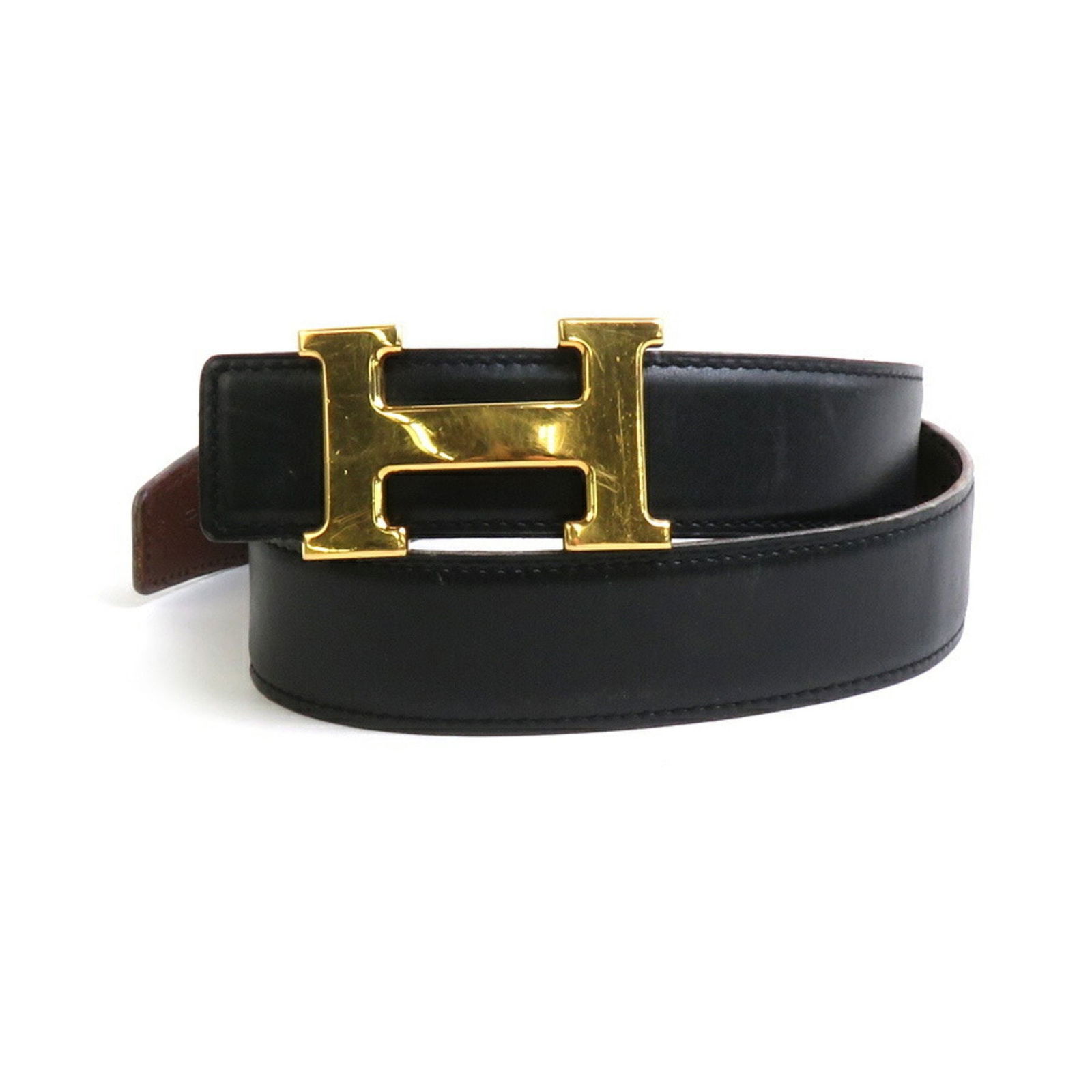 HERMES Belt Constance Leather/Metal Black/Brown Ladies: HERMES Belt Constance Leather/Metal Black/Brown Ladies Brand: Hermes Line: Constance Country of Origin: Italy Type: Standard belt Gender: Women Material (Strap): Leather Leather: Color: Black Brown Wi