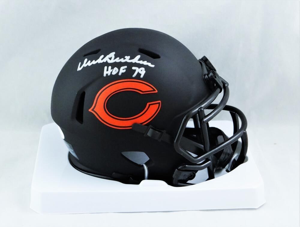 Dick Butkus Signed Chicago Bears Eclipse Speed Mini Helmet w/ HOF - JSA W: Dick Butkus Signed Chicago Bears Eclipse Speed Mini Helmet w/ HOF - JSA W Sport: Football-NFL Product: Helmet Original/Reprint: Original Player: Dick Butkus Team: Chicago Bears Autograph Authenticatio