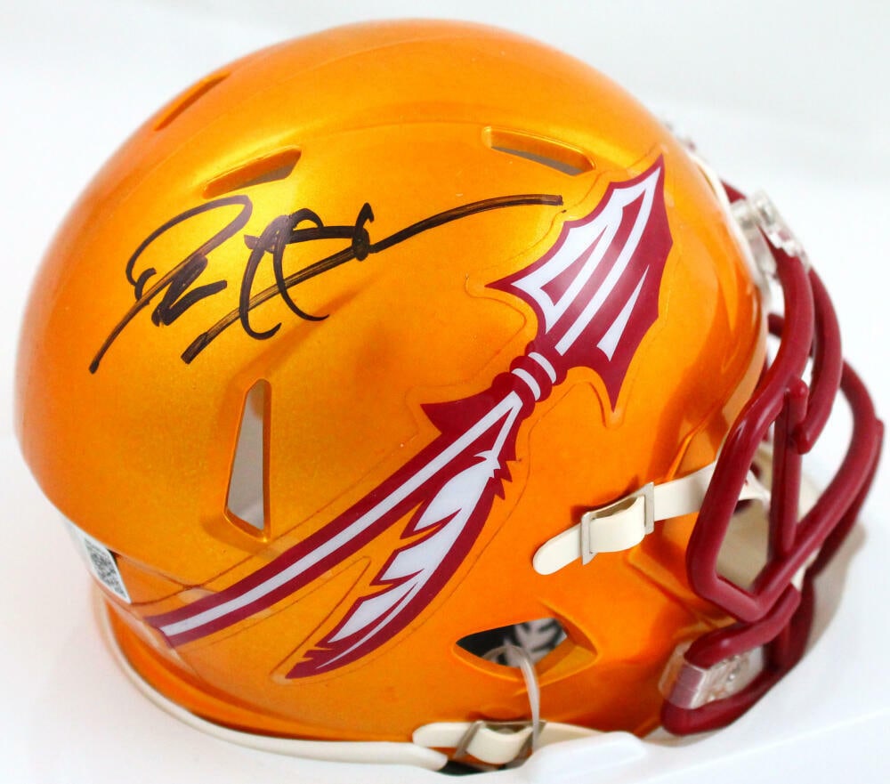 Deion Sanders Autographed FSU Flash Speed Mini Helmet-Beckett W Hologram *Black: Deion Sanders Autographed FSU Flash Speed Mini Helmet-Beckett W Hologram *Black Sport: Football Product: Helmet Original/Reprint: Original Team: Florida State Seminoles Player: Deion Sanders Autograph