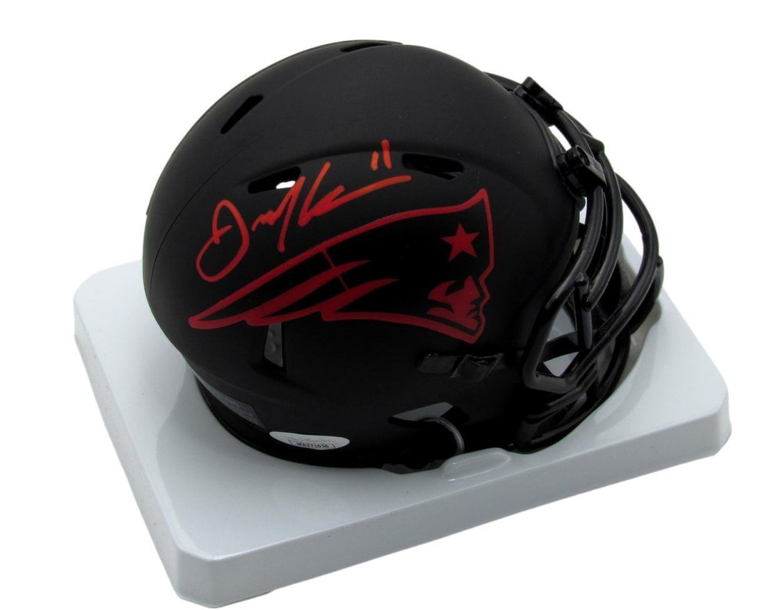 Julian Edelman Autographed Eclipse Mini Football Helmet Patriots JSA 179675: Julian Edelman Autographed Eclipse Mini Football Helmet Patriots JSA 179675 Sport: Football Product: Helmet Original/Reprint: Original Team: New England Patriots Autograph Authentication: JSA League: 
