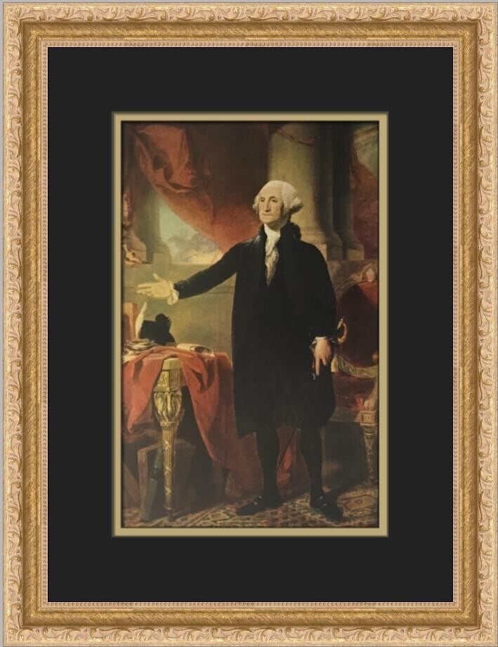 Gilbert Stuart George Washington Custom Framed Print: Gilbert Stuart George Washington Custom Framed Print Unit Of Sale: Single Piece Artist: Gilbert Stuart Size: Medium Custom Bundle: No Item Length: 13 in Region Of Origin: United States Framing: Matted