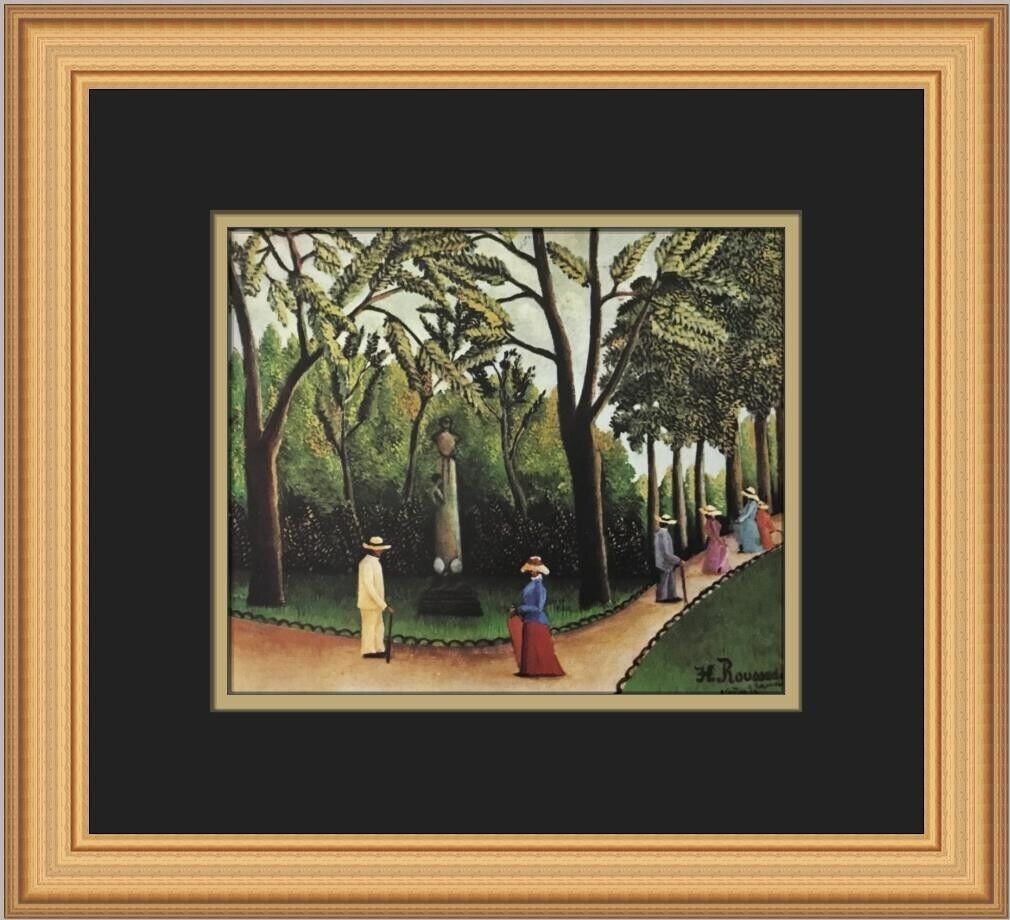 Henri Rousseau View of the Luxembourg Chopin Monument Custom Framed Print: Henri Rousseau View of the Luxembourg Chopin Monument Custom Framed Print Unit Of Sale: Single Piece Artist: Henri Rousseau Image Orientation: Landscape Size: Medium Signed: No Period: Contemporary (1