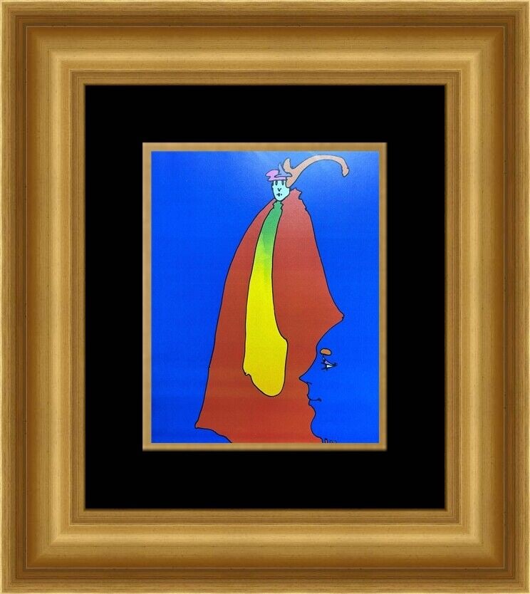 Peter Max - Prince of Blue Newly Custom Framed Print: Peter Max - Prince of Blue Newly Custom Framed Print Features: Framed Matted Region Of Origin: usa Item Width: 16 in Title: Prince of Blue Production Technique: Lithography Item Length: 16 in Item Hei