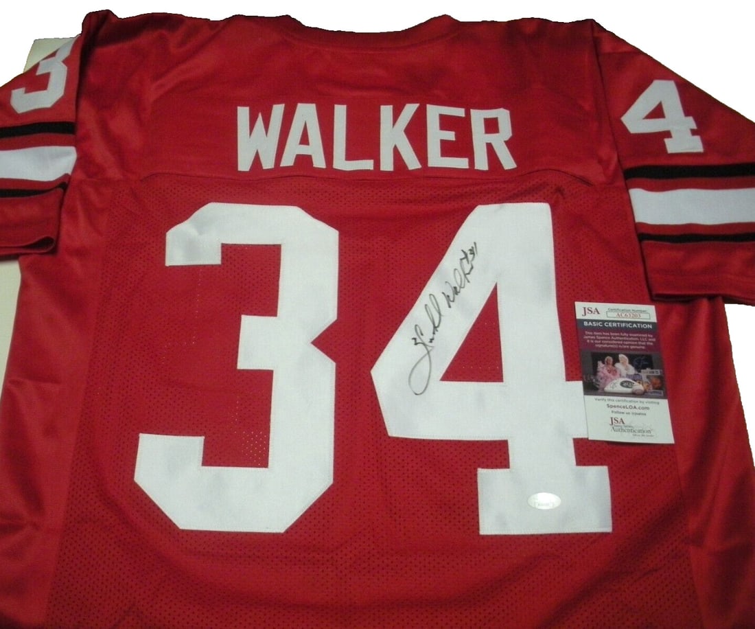 HERSCHEL WALKER GEORGIA BULLDOGS HEISMAN 1982 LAST 1 BECKETT/COA SIGNED JERSEY: HERSCHEL WALKER GEORGIA BULLDOGS HEISMAN 1982 LAST 1 BECKETT/COA SIGNED JERSEY Sport: Football-NFL Signed: Yes Original/Reprint: Original Product: Jersey Team: Miami Dolphins Pre-Owned While the lot i
