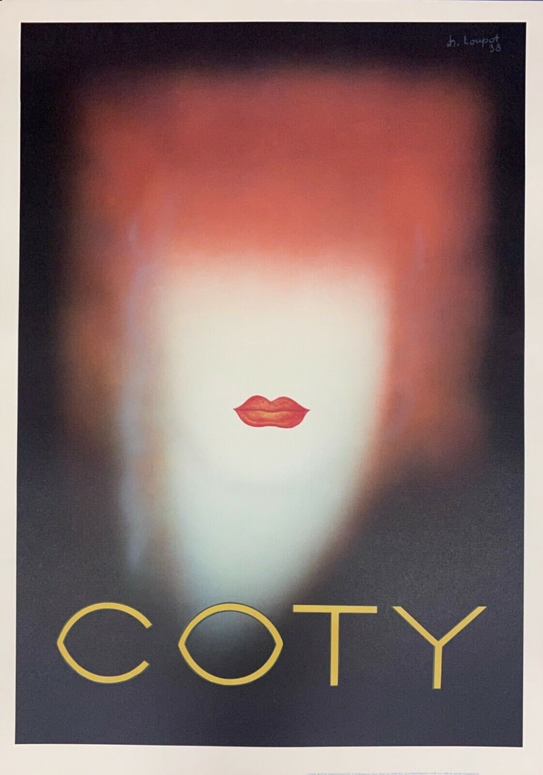 Charles Loupot - Coty Lithograph 23" x 32": Charles Loupot - Coty Lithograph 23" x 32" Features: Lithograph Region Of Origin: united states Item Width: 32 in Title: Coty Production Technique: Lithography Item Length: 32 in Item Height: 32 in Su