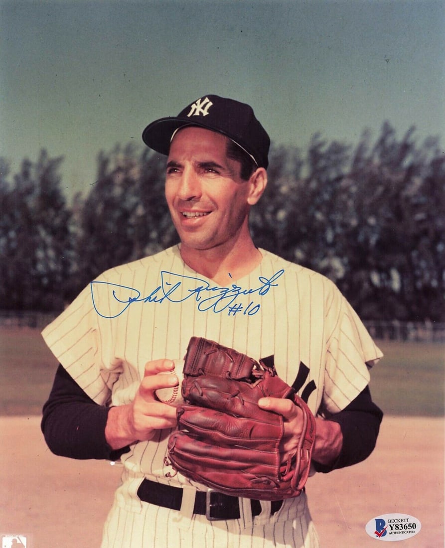 PHIL RIZZUTO: PHIL RIZZUTO Product: Photo Player: Phil Rizzuto Sport: Baseball-MLB Autograph Authentication: Beckett Authentication Services (BAS) Team: New York Yankees Original/Reprint: Original Signed By: Phil R