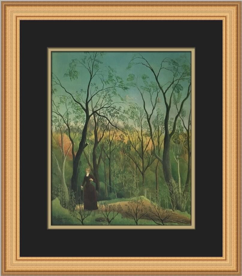 Henri Rousseau Promenade in the Forest of Saint-Germain Custom Framed Print: Henri Rousseau Promenade in the Forest of Saint-Germain Custom Framed Print Unit Of Sale: Single Piece Artist: Henri Rousseau Image Orientation: Portrait Size: Medium Signed: No Period: Contemporary (