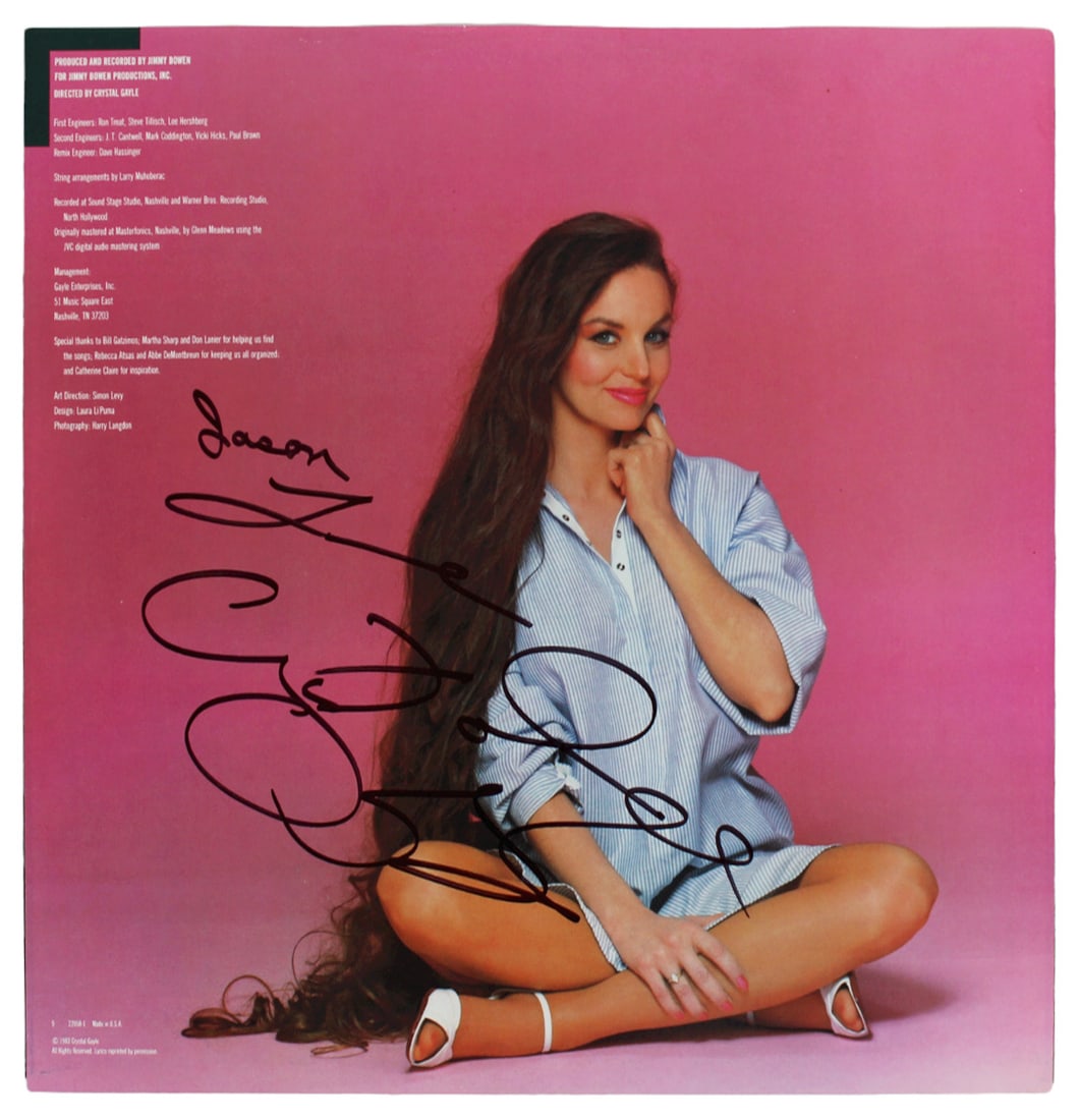 Crystal Gale "Jason Love" Signed Album Sleeve BAS #BG90689: Crystal Gale "Jason Love" Signed Album Sleeve BAS #BG90689 Industry: Music Object Type: Record Original/Reproduction: Original Autograph Authentication: Beckett Product Coa: Beckett Product Signed By 