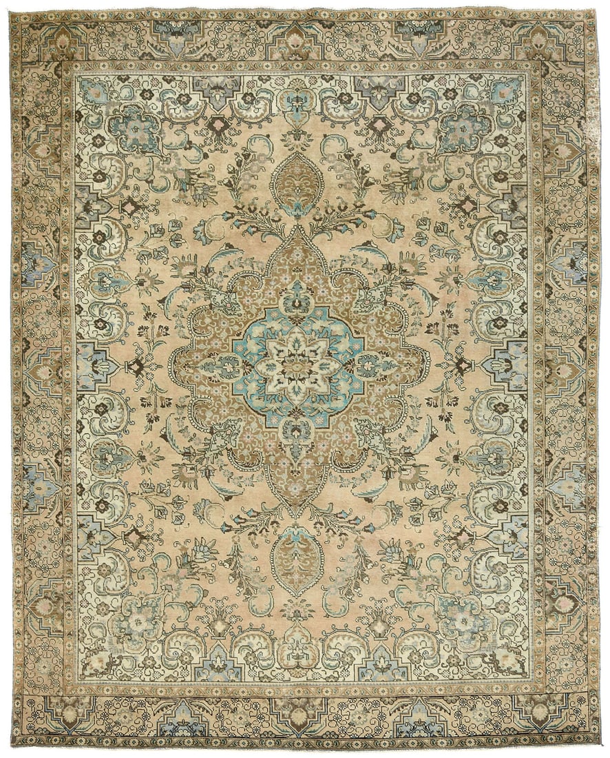 Living Room Decor Floral 96X12'3 Distressed Semi Antique Oriental Rug Carpet: Living Room Decor Floral 96X12'3 Distressed Semi Antique Oriental Rug Carpet Free continental US Shipping Type: Area Rugs Color: Muted Colors: Rusty Beige Brown Cream Light Blue Green etc Size: 9"6 X 