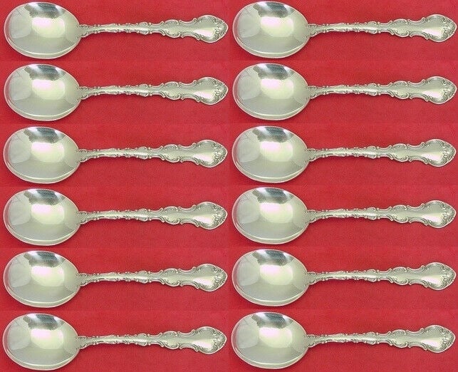 Strasbourg by Gorham Sterling Silver Cream Soup Spoons 6 1/4" Set of 12: Strasbourg by Gorham Sterling Silver Cream Soup Spoons 6 1/4" Set of 12 Strasbourg by gorhamsterling silver set of 12 cream soup spoons 6 1/4" in the pattern strasbourg by gorham. The gorham hallmarks