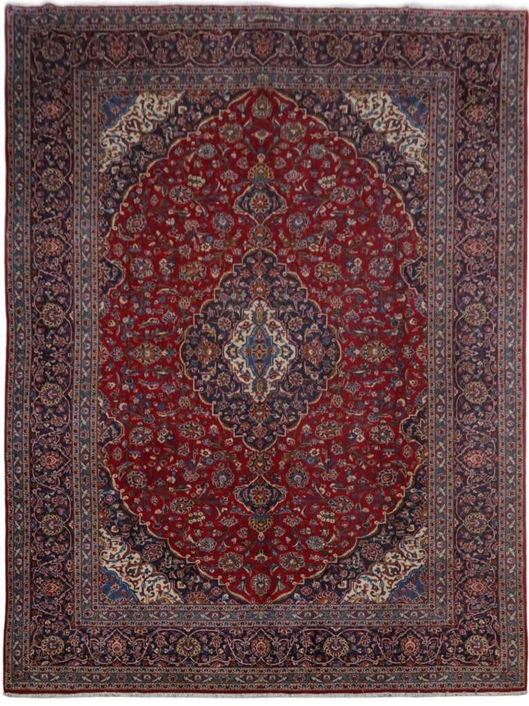 10 x 13 Red Persian Signed Kashan Rug: 10 x 13 Red Persian Signed Kashan Rug Free continental US Shipping Size in Feet: Width: 10 x Length: 13 Size in Inches: Width: 120 in x Length: 156 in Colors: Red Weave: 100% Handmade Pile: 3/8 Wool S