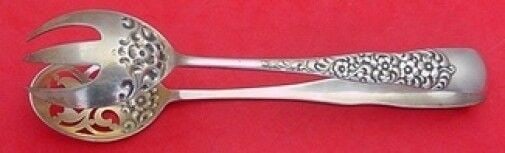 Rococo by Dominick and Haff Sterling Silver Ice Tong Gold Washed Fancy 6 3/8": Rococo by Dominick and Haff Sterling Silver Ice Tong Gold Washed Fancy 6 3/8" Rococo by dominick and haff sterling silver ice tong gold washed fancy 6 3/8" in the pattern rococo by dominick and haff. 