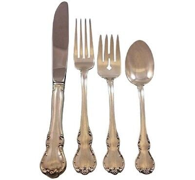 French Provincial by Towle Sterling Silver Flatware Set 12 Service 48 Pieces: French Provincial by Towle Sterling Silver Flatware Set 12 Service 48 Pieces A blend of three design motifs gives this pattern a distinctive feeling of richness tempered with informal simplicity. Intr