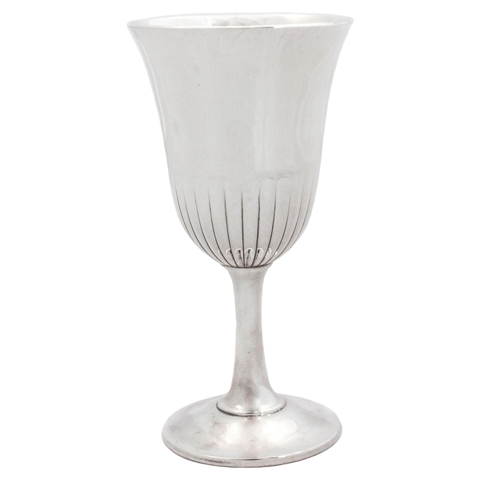 Sterling Silver Goblet: Sterling Silver Goblet Creator: Wallace Silversmiths (Manufacturer) Dimensions: Height: 7 in (17.78 cm)Diameter: 2.75 in (6.99 cm) Materials and Techniques: Sterling Silver Place of Origin: United Sta