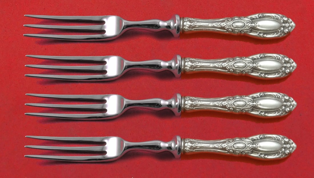 King Richard by Towle Sterling Silver Fruit Fork Set 4-Piece Custom Made 6" HHWS: King Richard by Towle Sterling Silver Fruit Fork Set 4-Piece Custom Made 6" HHWS King richard by towle sterling silver hollow handle with stainless implement 4-piece individual fruit fork set, 6" cust