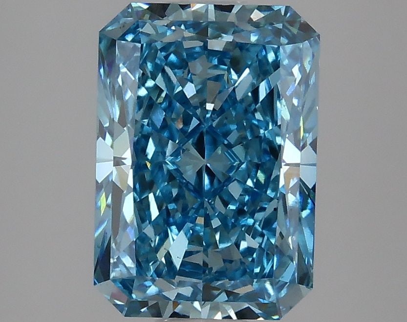 Loose Diamond - Radiant 2.52ct Fancy Vivid Blue: Loose Diamond - Radiant 2.52ct Fancy Vivid Blue Source: This is a real non-mined Diamond that has been grown in a lab Shape: Radiant Carats: 2.52 Color: Fancy Vivid Blue Clarity: VS2 Certification: IG