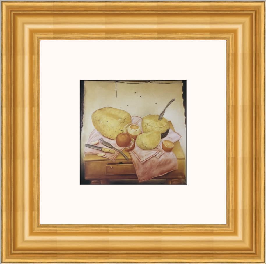 Fernando Botero Still Life Pineapples Custom Framed Print: Fernando Botero Still Life Pineapples Custom Framed Print Size: Medium Region Of Origin: United States Artist: Fernando Botero Production Technique: Offset Lithograph Framing: Matted & Framed Style: S