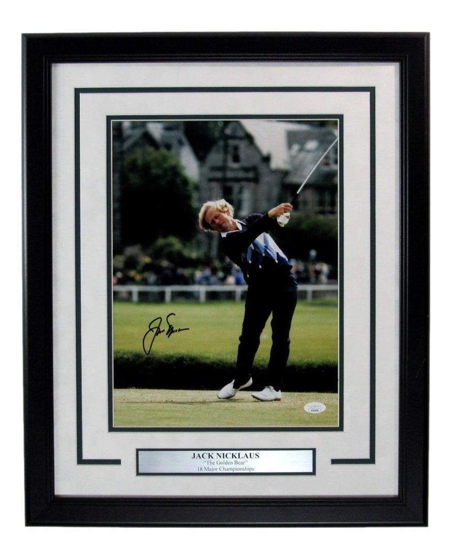 Jack Nicklaus Autographed 11x14 Photo PGA Champion Framed JSA: Jack Nicklaus Autographed 11x14 Photo PGA Champion Framed JSA Sport: Golf-PGA Product: Photo Original/Reprint: Original Autograph Authentication: JSA League: PGA Pre-Owned While the lot images are rep