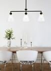GLASS KITCHEN ISLAND POOL TABLE BLACK PENDANT CHANDELIER LIGHTING 3 LIGHT 38": GLASS KITCHEN ISLAND POOL TABLE BLACK PENDANT CHANDELIER LIGHTING 3 LIGHT 38" Cord Color: Black Number Of Lights: 3 Style: Modern Item Height: Shade Dimensions: H 7.1in W 7.9in Item Width: 7.9" Assemb