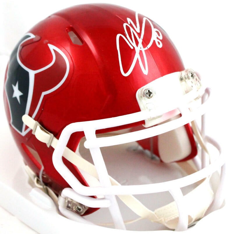 Andre Johnson Autographed Houston Texans Flash Speed Mini Helmet-JSA W *White: Andre Johnson Autographed Houston Texans Flash Speed Mini Helmet-JSA W *White Sport: Football-NFL Product: Helmet Original/Reprint: Original Player: Andre Johnson Team: Houston Texans Autograph Authen