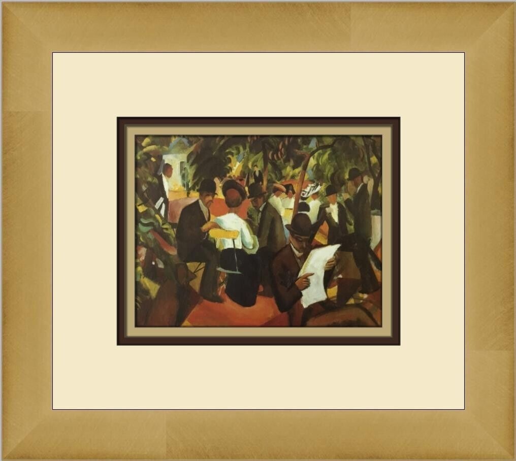 August Macke Garden Restaurant Custom Framed Print: August Macke Garden Restaurant Custom Framed Print Unit Of Sale: Single-Piece Work Artist: August Macke Size: Medium Item Length: 12 in Region Of Origin: united states Framing: Matted & Framed Persona