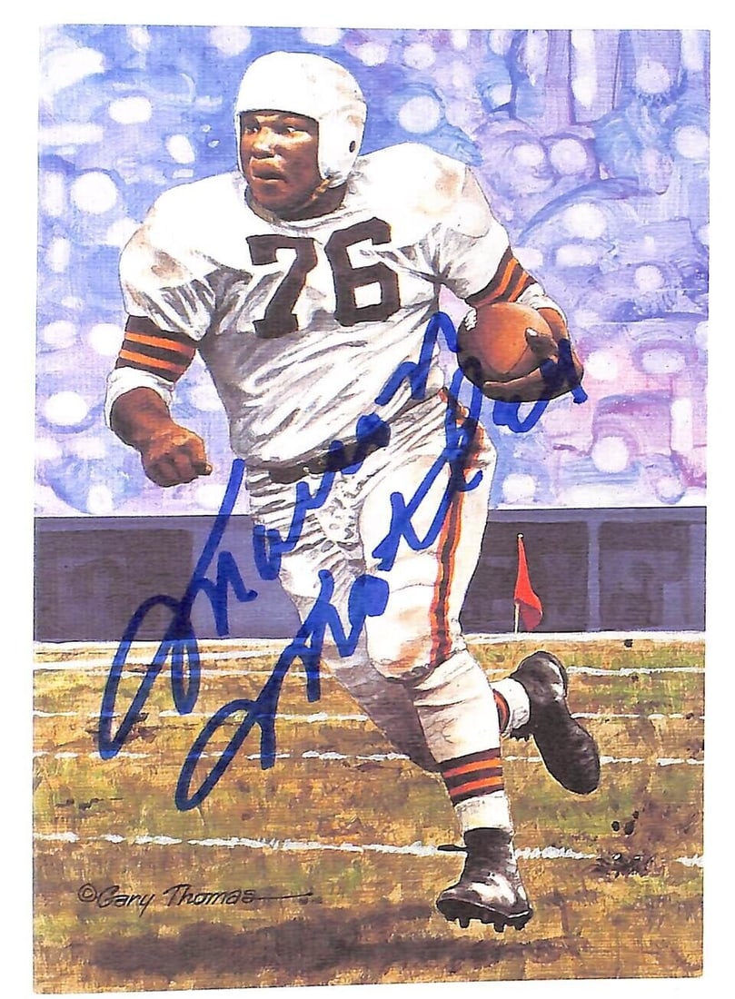 Marion Motley Signed Goal Line Art Card GLAC Autographed Browns PSA/DNA: Marion Motley Signed Goal Line Art Card GLAC Autographed Browns PSA/DNA Sport: Football-NFL Player: Marion Motley Autograph Type: Authentic Original Signed: Yes Original/Reprint: Original Autograph Au