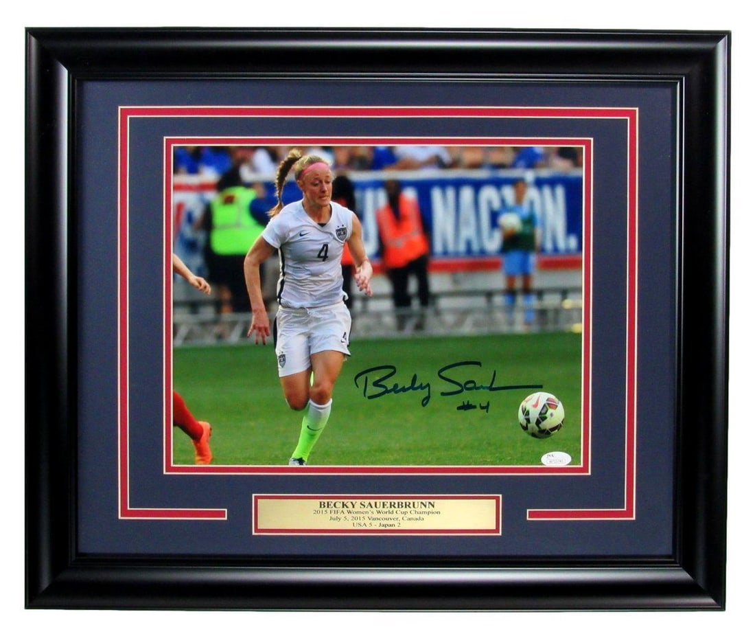 Becky Sauerbrunn Autographed 11x14 Photo U.S. Womens Soccer Framed JSA 176234: Becky Sauerbrunn Autographed 11x14 Photo U.S. Womens Soccer Framed JSA 176234 Sport: Soccer Product: Photo Original/Reprint: Original Autograph Authentication: JSA Team: U.S. Women"s Soccer League: So