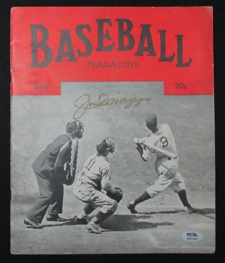 Joe DiMaggio HOF Yankees Signed May 1938 Baseball Magazine PSA/DNA 187240: Joe DiMaggio HOF Yankees Signed May 1938 Baseball Magazine PSA/DNA 187240 Original/Reprint: Original Product: Magazine Sport: Baseball Productname: Chuck Noll Autographed 3x5 Index Card PSA/DNA 186528