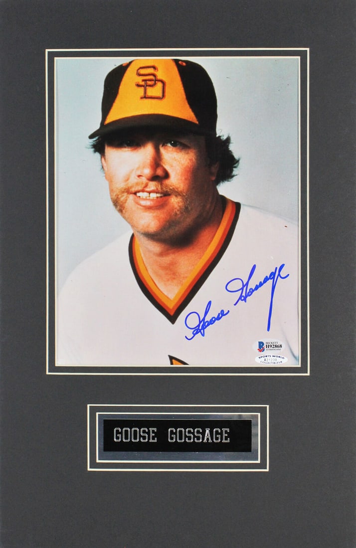 Padres Goose Gossage Signed 8x10 Matted Photo Autographed BAS #H92868: Padres Goose Gossage Signed 8x10 Matted Photo Autographed BAS #H92868 Sport: Baseball Product: Photo Original/Reprint: Original Player: Goose Gossage Team: San Diego Padres Autograph Authentication: B
