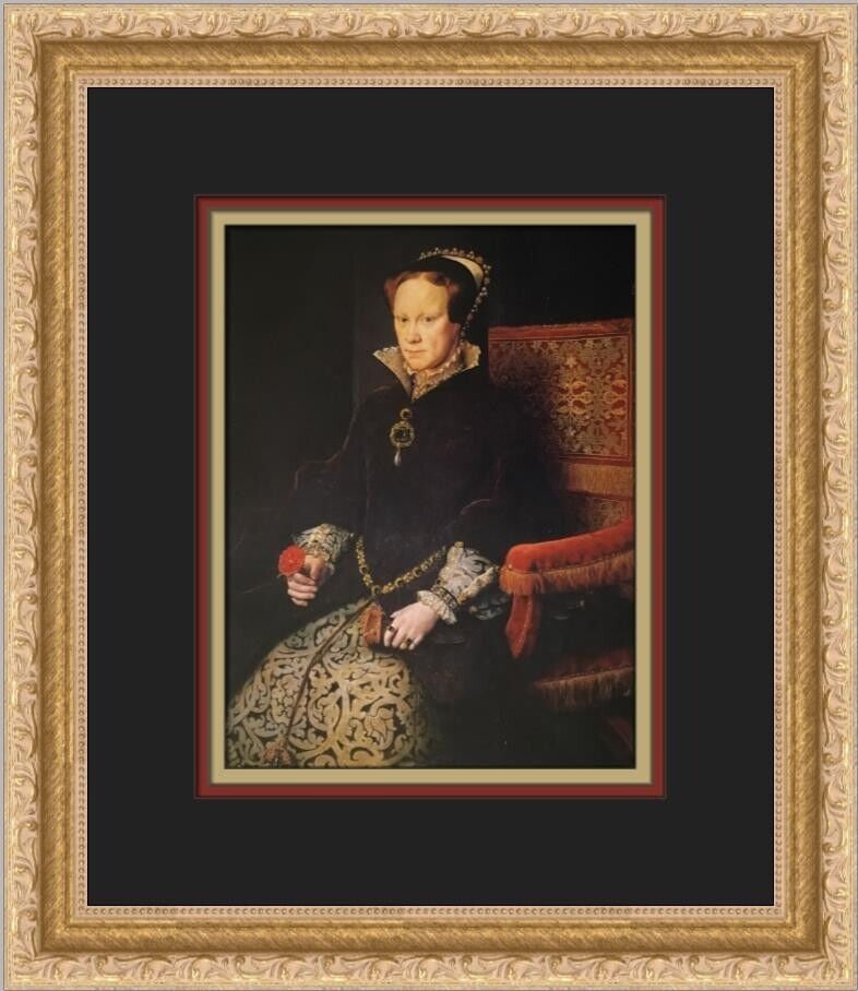 Anthonis Mor Queen Mary of England Custom Framed Print: Anthonis Mor Queen Mary of England Custom Framed Print Unit Of Sale: Single Piece Artist: Anthonis Mor Size: Medium Custom Bundle: No Item Length: 12 in Region Of Origin: United States Framing: Matted