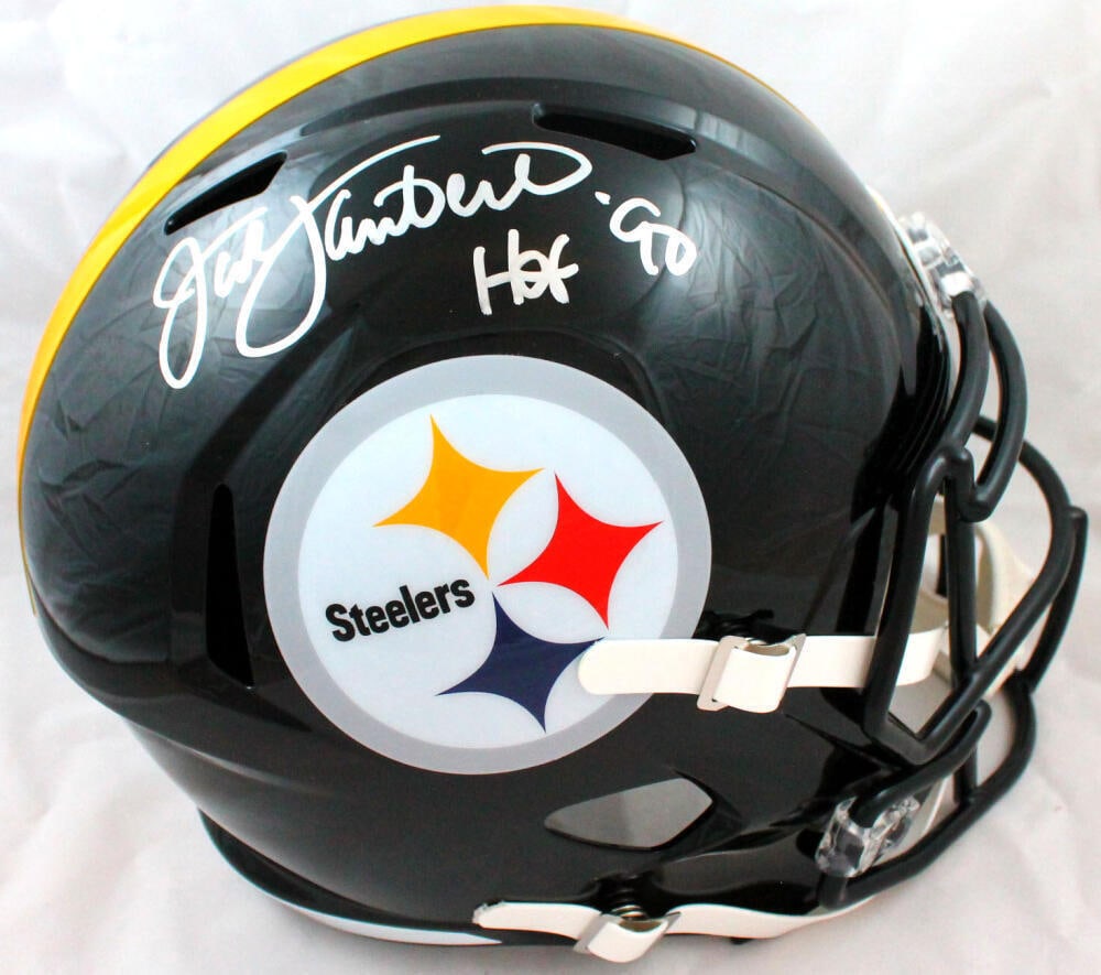Jack Lambert Autographed Pittsburgh Steelers F/S Speed Helmet w/ HOF-BAW Holo: Jack Lambert Autographed Pittsburgh Steelers F/S Speed Helmet w/ HOF-BAW Holo Sport: Football-NFL Product: Helmet Original/Reprint: Original Player: Jack Lambert Team: Pittsburgh Steelers Autograph Au
