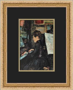 Henri Lautrec Madame Marie Dilhaurt at the Piano Custom Framed Print: Henri Lautrec Madame Marie Dilhaurt at the Piano Custom Framed Print Unit Of Sale: Single-Piece Work Artist: Henri de Toulouse-Lautrec Size: Medium Custom Bundle: No Item Length: 12 in Region Of Origi