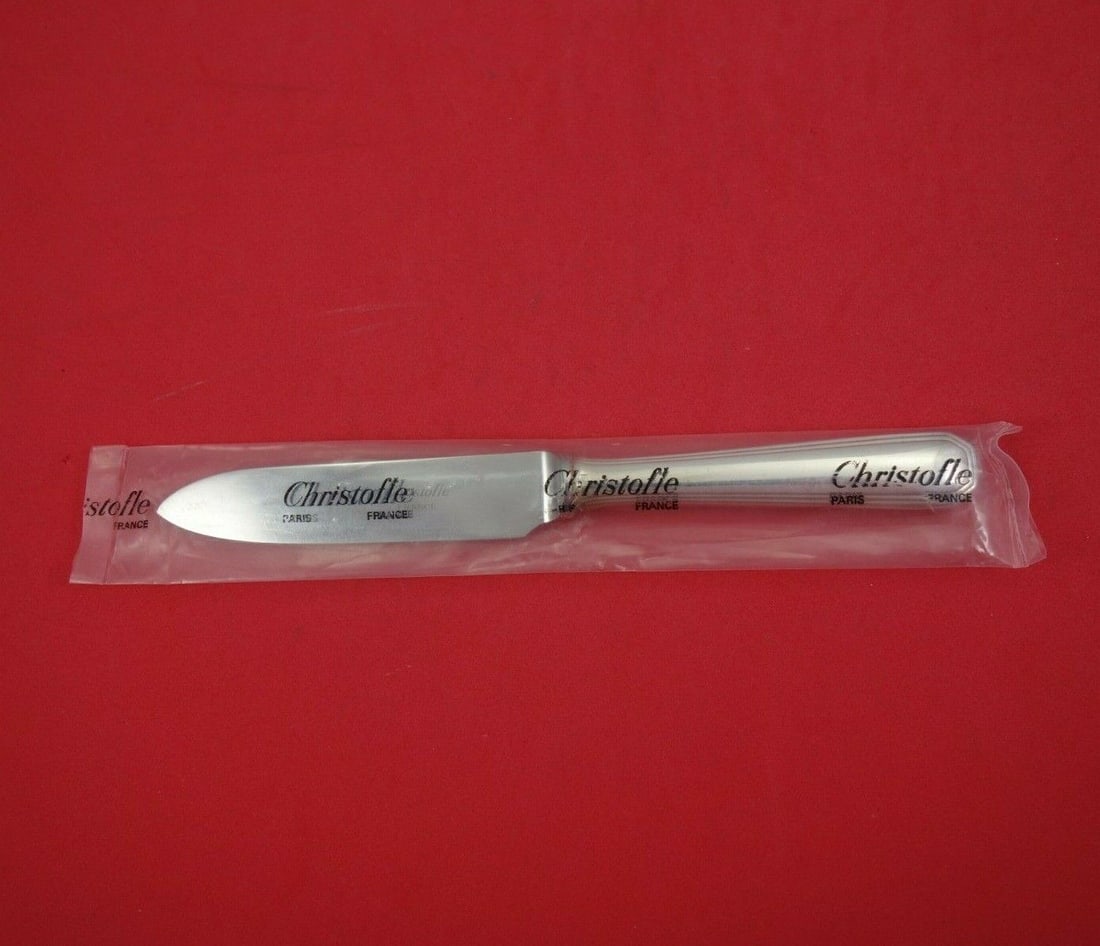 America by Christofle France Silverplate Fruit Knife Hollow Handle 7 1/4" New: America by Christofle France Silverplate Fruit Knife Hollow Handle 7 1/4" New America by christoflesilverplate new in factory sleeve hollow handle fruit knife 7 1/4" in the pattern america by christof