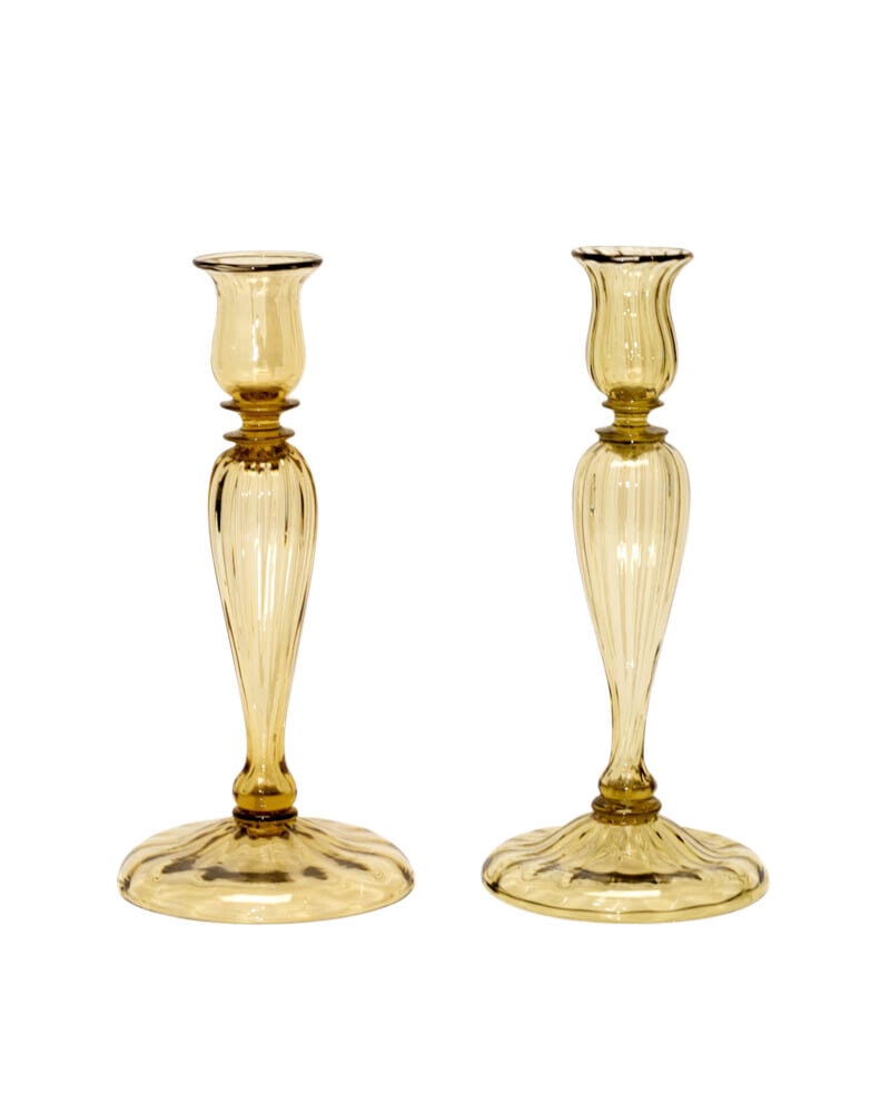 Steuben Olive Green Glass Set of 2 Candlesticks Art Glass: Steuben Olive Green Glass Set of 2 Candlesticks Art Glass Antique: Yes Material: Glass Type: Candle Holders Features: Signed Color: Green Steuben Olive Green Glass Set of 2 Candlesticks The MYNT Guara