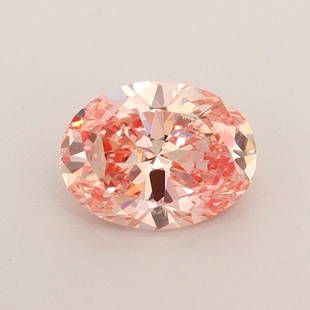 Loose Diamond - Oval 0.75ct Fancy Intense Orangey Pink: Loose Diamond - Oval 0.75ct Fancy Intense Orangey Pink Source: This is a real non-mined Diamond that has been grown in a lab Shape: Oval Carats: 0.75 Color: Fancy Intense Orangey Pink Clarity: VS2