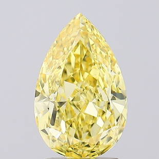 Loose Diamond - Pear 2.01ct Fancy Vivid Yellow: Loose Diamond - Pear 2.01ct Fancy Vivid Yellow Source: This is a real non-mined Diamond that has been grown in a lab Shape: Pear Carats: 2.01 Color: Fancy Vivid Yellow Clarity: VS1 Certification: IGI