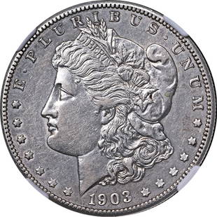 1903-S Morgan Silver Dollar NGC AU Details Key Date: 1903-S Morgan Silver Dollar NGC AU Details Key Date Certification: NGC Circulated/Uncirculated: Circulated Composition: Silver Mint Location: San Francisco Grade: AU Details Certification Number: 6809